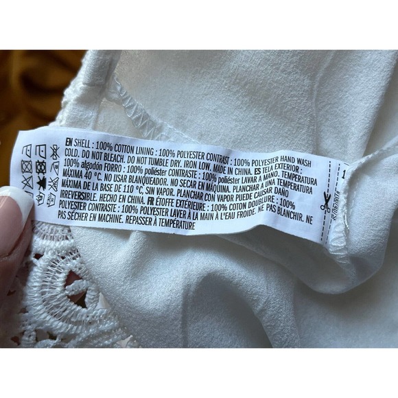 English Factory Ruffle Lace Dress size XS White S102 - Picture 5 of 5